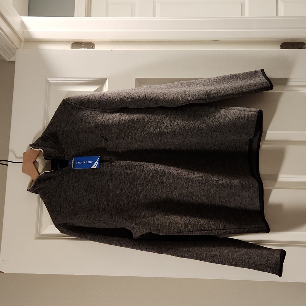 Nautica mens charcoal sweater fleece. Brand new